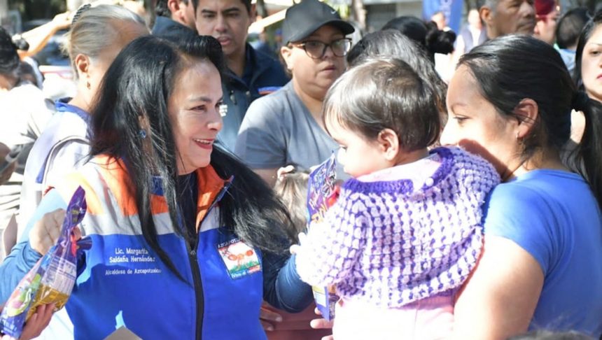 En el cuartel de la alcaldesa de Azcapotzalco, Margarita Saldaña, hay bastante buen ánimo con vistas a su posible reelección, sobre todo por los resultados que reporta. FOTO: Alcaldía Azcapotzalco