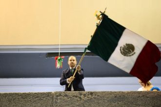 Taboada da su último grito de Independencia como Alcalde de BJ. FOTO: Alcaldía Benito Juárez