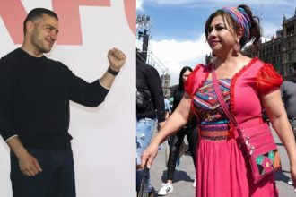 La obligatoriedad que pretende aprobar el INE para que los partidos políticos postulen por lo menos a cinco mujeres como candidatas para las nueve gubernaturas que se disputarán el próximo año podría caerle como anillo al dedo a Morena. IMÁGENES: X / Harfuch - X / Brugada