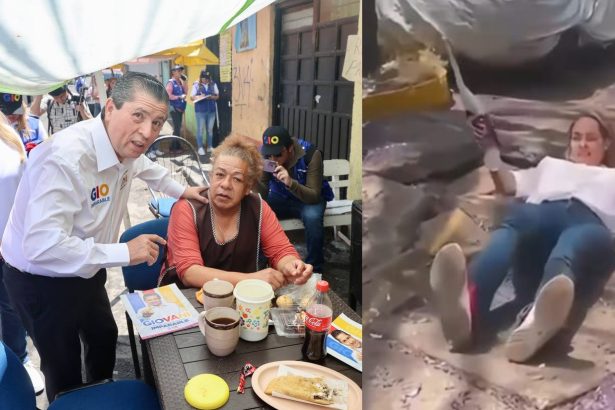 La desesperación de la candidata de Morena a la Alcaldía Coyoacán, la ex priísta Hannah de Lamadrid, ha llegado al grado de –literal– tirarse al piso. El jueves pasado posteó un video en sus redes sociales en el que está acostada en el andador de una unidad habitacional. ¿Para qué? Solamente para llamar la atención. FOTO: Especial