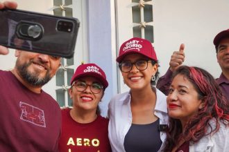 Gaby Osorio, la aspirante a la candidatura por la coalición "Seguiremos Haciendo Historia en la Ciudad de México" por la alcaldía de Tlalpan, dio a conocer la propuesta denominada "Comunidades del Bienestar" con la que busca garantizar la seguridad en la demarcación. FOTO: Especial