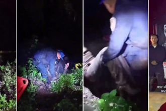 Autoridades y ciudadanos de la demarcación territorial Cuajimalpa reconocieron el trabajo de la Policía Guardabosques, pues a unos días de haber iniciado operaciones rescataron a dos personas que se encontraban atrapadas en una barranca de aproximadamente 10 metros de profundidad, en el Desierto de los Leones. FOTOS: Tomada de video en RRSS